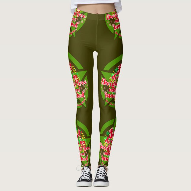 Julgran, uppdrag, armé leggings (Framsida)