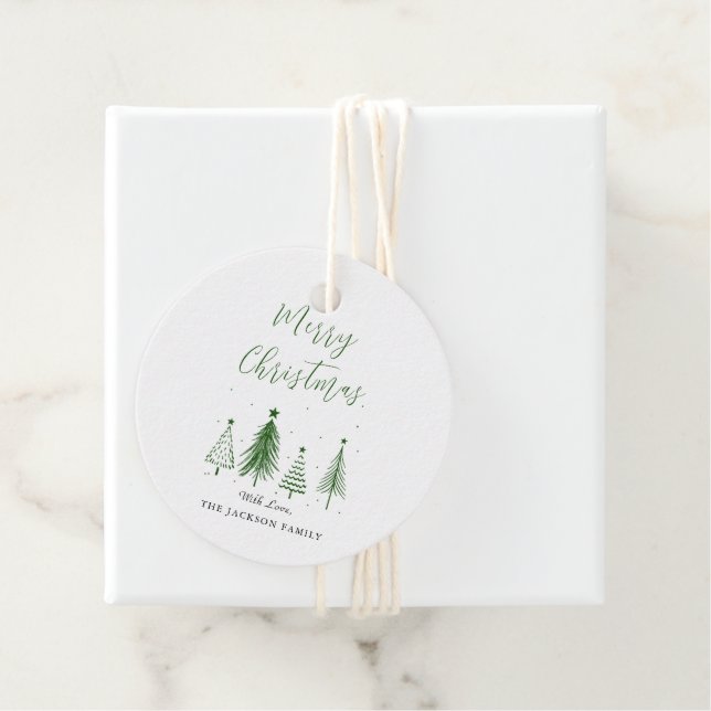 Julgran Vector God jul Gåvor Etiketter (På plats)