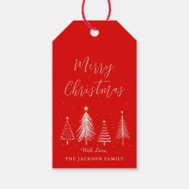 Julgran Vector God jul Presentetikett