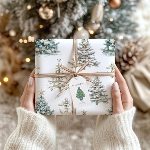 Julgran vid kusten + Ankare Presentpapper