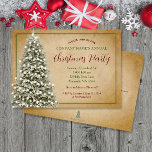 Julgran vid Parchment Elegant Party Inbjudningar<br><div class="desc">Den här eleganten har en snöig Julgran med vit ljus på en papper bakgrund av kraftvärme/avskiljning. Klicka på anpassningsknappen om du vill ha mer flexibilitet när du ändrar text och grafik! Det finns både variationer i denna design och samordnade produkter i vår butik, zazzle.com/store/doodlelulu. Kontakta oss om du behöver den...</div>