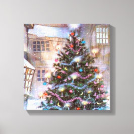 Julgran Vintage Canvastryck