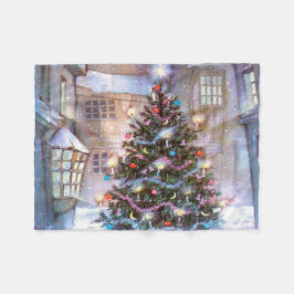 Julgran Vintage Fleecefilt