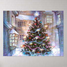 Julgran Vintage Poster
