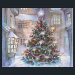 Julgran Vintage Presentpapper<br><div class="desc">Fin originalårgången Juldagen träd illustrerar med mousserande ljus.</div>