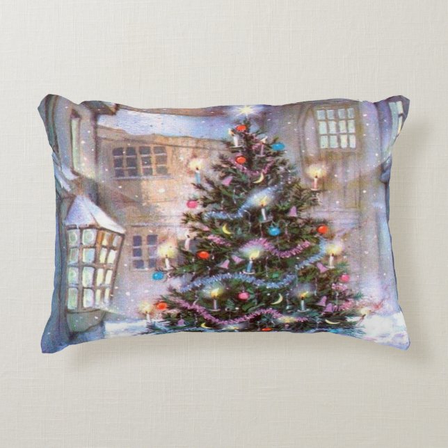 Julgran Vintage Prydnadskudde (Framsidan)