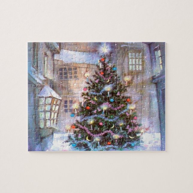 Julgran Vintage Pussel (Horisontell)