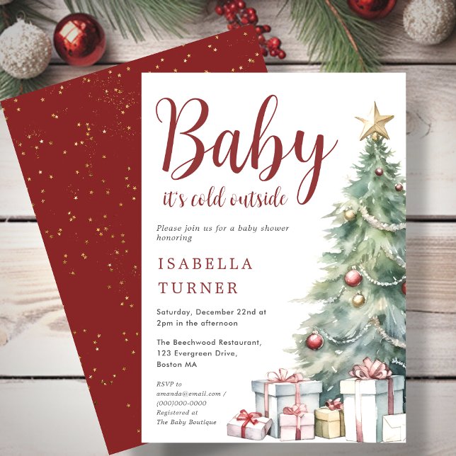 Julgran | Vinter Baby Shower Inbjudningar (Skapare uppladdad)