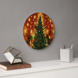 Julgran Wall Stor Klocka