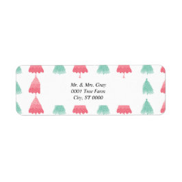 Julgran Whimsical Returadress Etikett