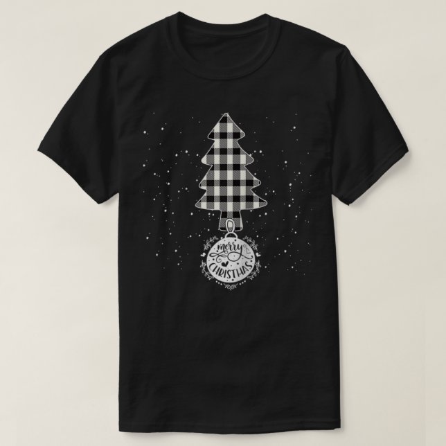 Julgran White Black Buffalo Play Träd Merr T Shirt (Design framsida)