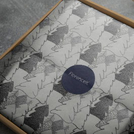 Julgran White Snö Silver Grått  Glitter Wood Presentpapper