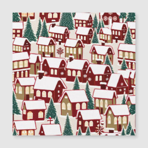 Julgran Xmas by snöbild svarsbrevkort Magnetisk Inbjudningskort