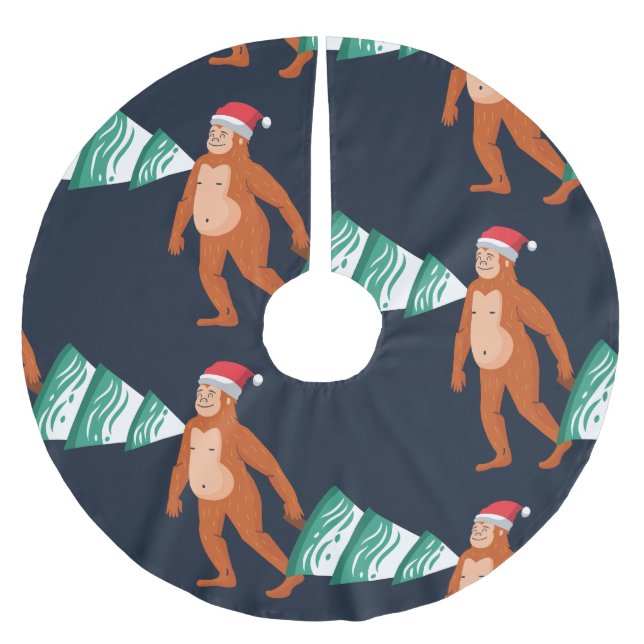 julgran yeti sasquatch bigfoot julgransmatta borstad polyester (Framsidan)