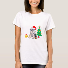 Julgran, Yorkshire puppy hund & gifts T-shirt