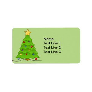 Julgranadressetiketter Adressetikett