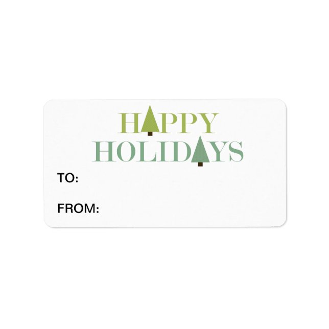 Julgranar Adressetikett (Framsidan)
