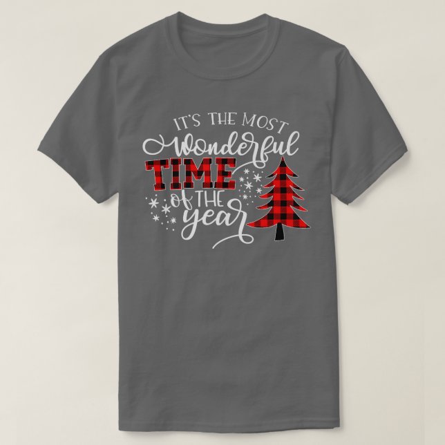 Julgranar är den mest underbara tiden t shirt (Design framsida)