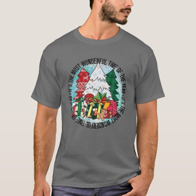 Julgranar är den mest underbara tiden t shirt (Framsida)