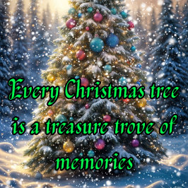 Julgranar är en "Treasure Trove of Memories" Helgkort