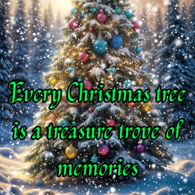 Julgranar är en "Treasure Trove of Memories" Helgkort (Skapare uppladdad)