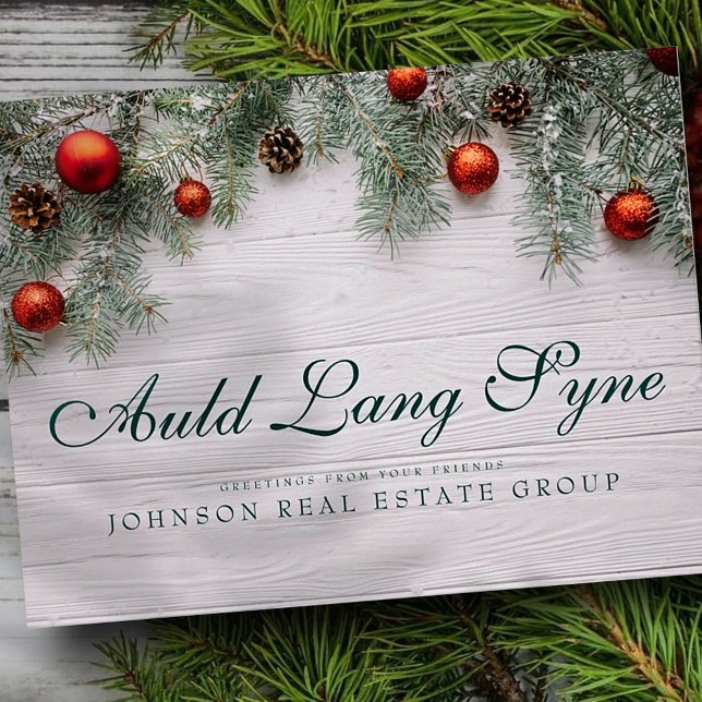 Julgranar | Auld Lang Syne hälsning Vykort (Skapare uppladdad)
