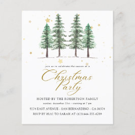Julgranar &  Budget Högtidlig Julfest Inbjudan