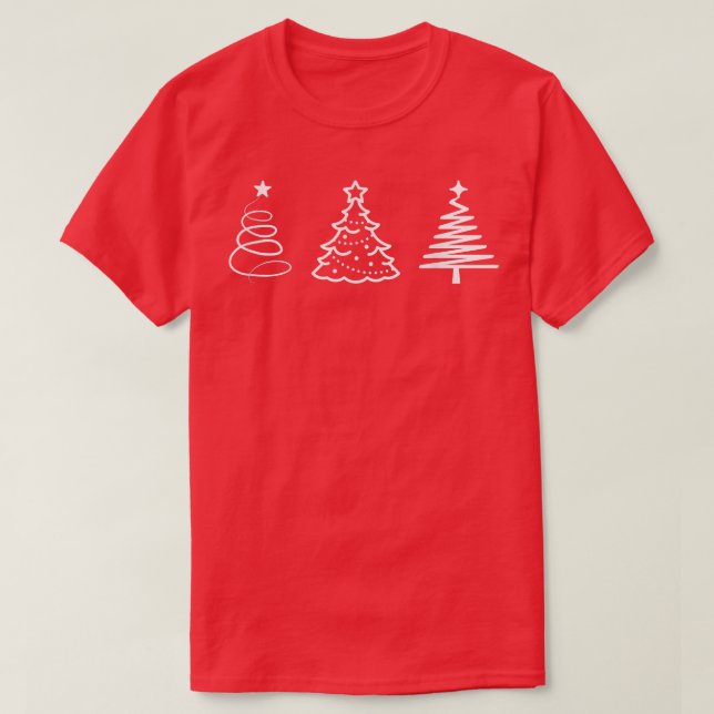 Julgranar Festive Helgdag Winter T Shirt (Design framsida)