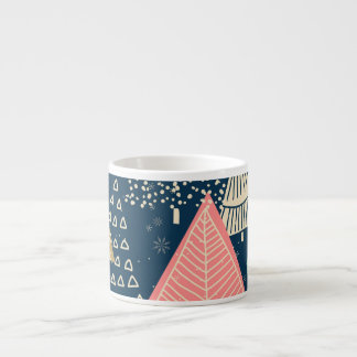 Julgranar Festive Seamless Illustration Espressomugg