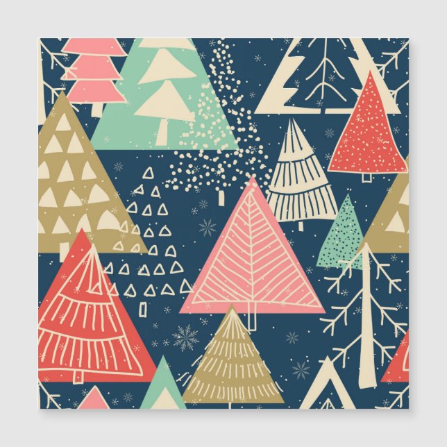 Julgranar Festlig Sömlös Illustration. (Framsida)