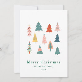 Julgranar för enkel Grönt för icke-fotoElegant Julkort