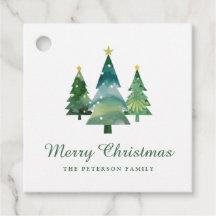 Julgranar för vattenfärg i elegant