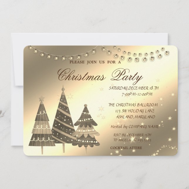 Julgranar, Företagets julfest Inbjudningar (Framsida)