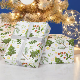 julgranar-gåva som omsluter presentpapper