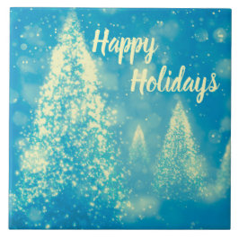 Julgranar Glad helg Kakelplatta