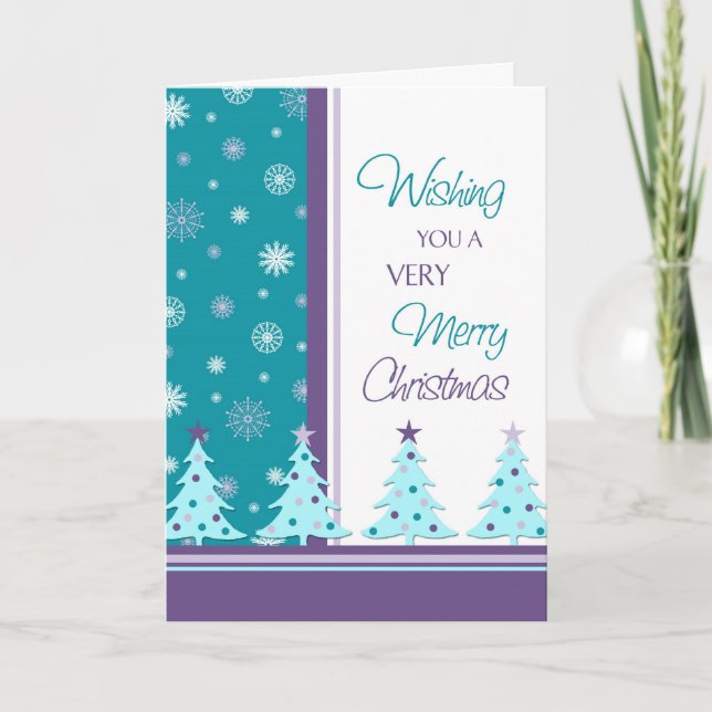 Julgranar God jul-kort Helgkort (Framsida)