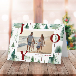 Julgranar Greenery Red Joy Photo-mappat kort