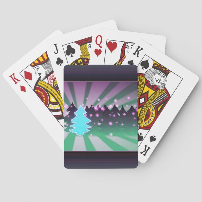 Julgranar Gröntens skuggor Casinokort (Baksidan)