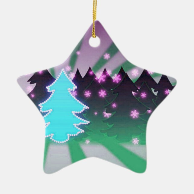 Julgranar Gröntens skuggor Julgransprydnad Keramik (Framsidan)
