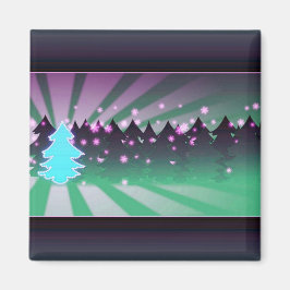 Julgranar Gröntens skuggor Magnet