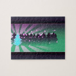 Julgranar Gröntens skuggor Pussel