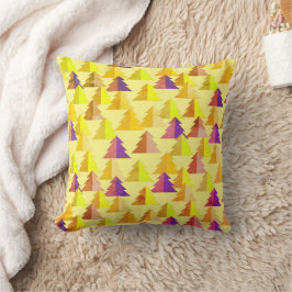 Julgranar Gult Dekorativ kudde