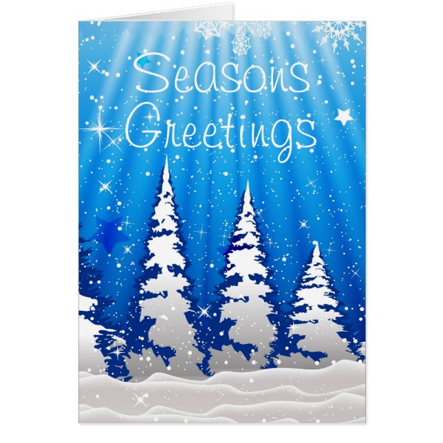 Julgranar Hälsningskort (Framsidan)