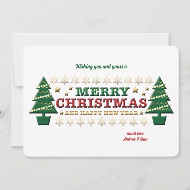 Julgranar Helgdag-kort Julkort (Framsida)