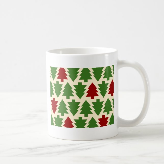 Julgranar Höjdpattern Kaffemugg (Höger)