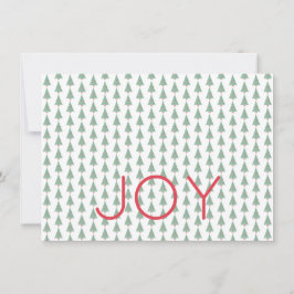 Julgranar Holiday JOY Röda Gröna Vita Julkort