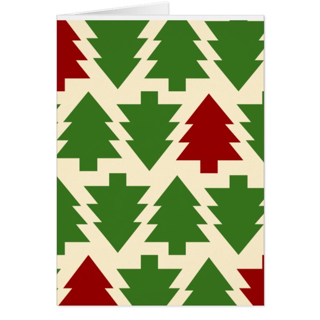 Julgranar Holiday-mönster Hälsningskort (Framsidan)