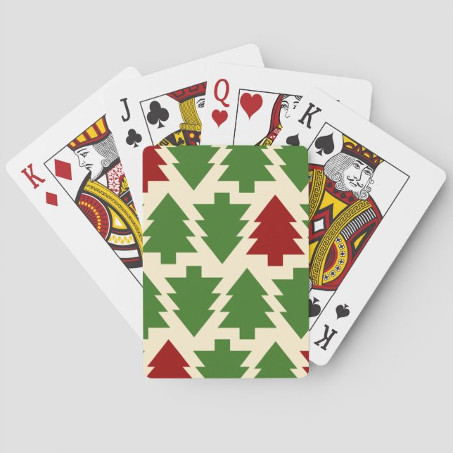 Julgranar Holidaymönster Casinokort (Baksidan)
