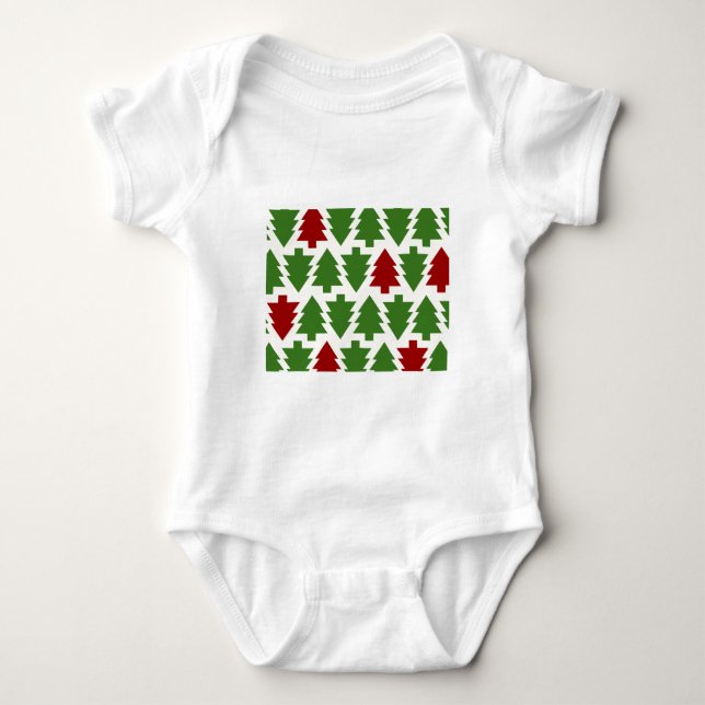 Julgranar Holidaymönster T Shirt (Framsida)