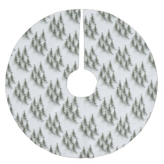 Julgranar i skogen julgransmatta borstad polyester